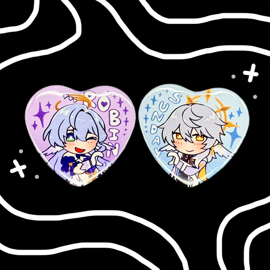 Honkai Star Rail Robin and Sunday Heart Buttons