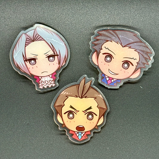 Ace Attorney Acrylic Pins
