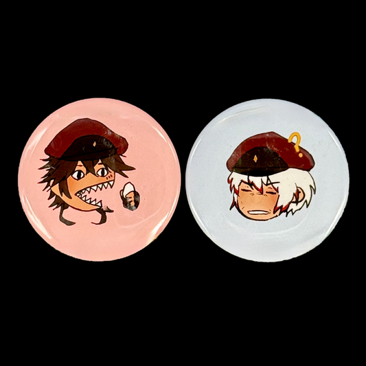 Bungo Stray Dogs Tecchou and Jouno Buttons