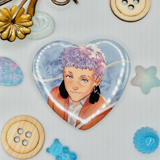 Tokyo Revengers Mitsuya 2.25" Heart Button Badge