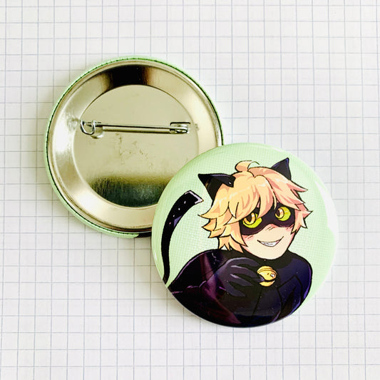Miraculous Ladybug & Cat Noir Buttons