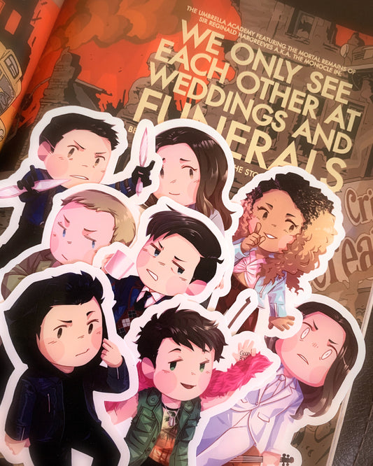 Umbrella Academy Chibi Sticker Pack