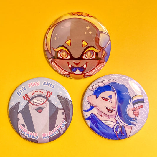 Splatoon 3 Deep Cut Button Badges
