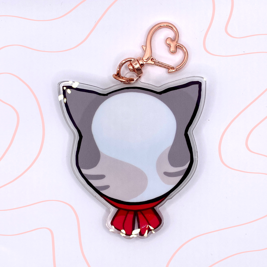 Small Brain Cat Shaker Charm