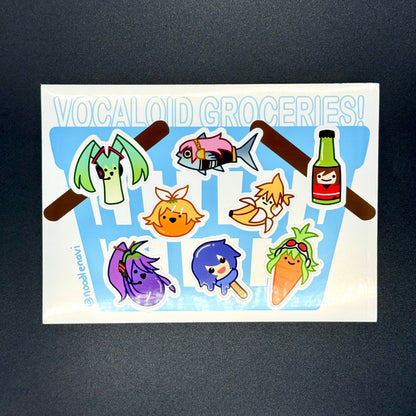 Vocaloid Groceries Vinyl Sticker Sheet
