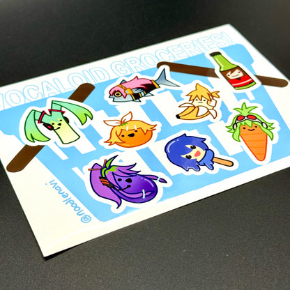 Vocaloid Groceries Vinyl Sticker Sheet