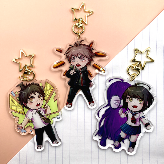 Danganronpa Hope's Peak Protagonists Charms