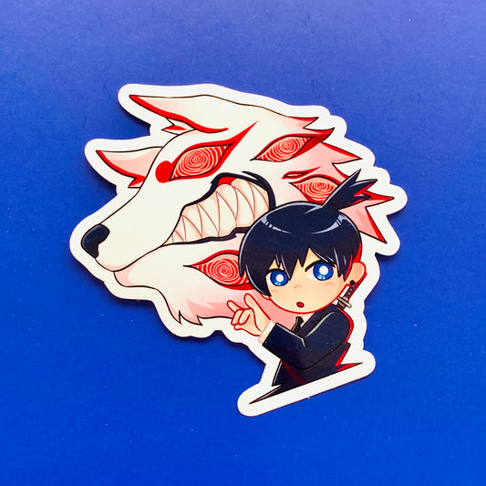 Chainsaw Man Aki Fox Devil Sticker